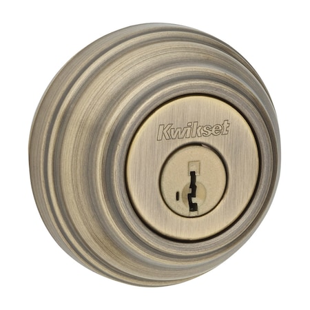 Kwikset Kwikset SmartKey Antique Brass Metal Deadbolt 99800-121